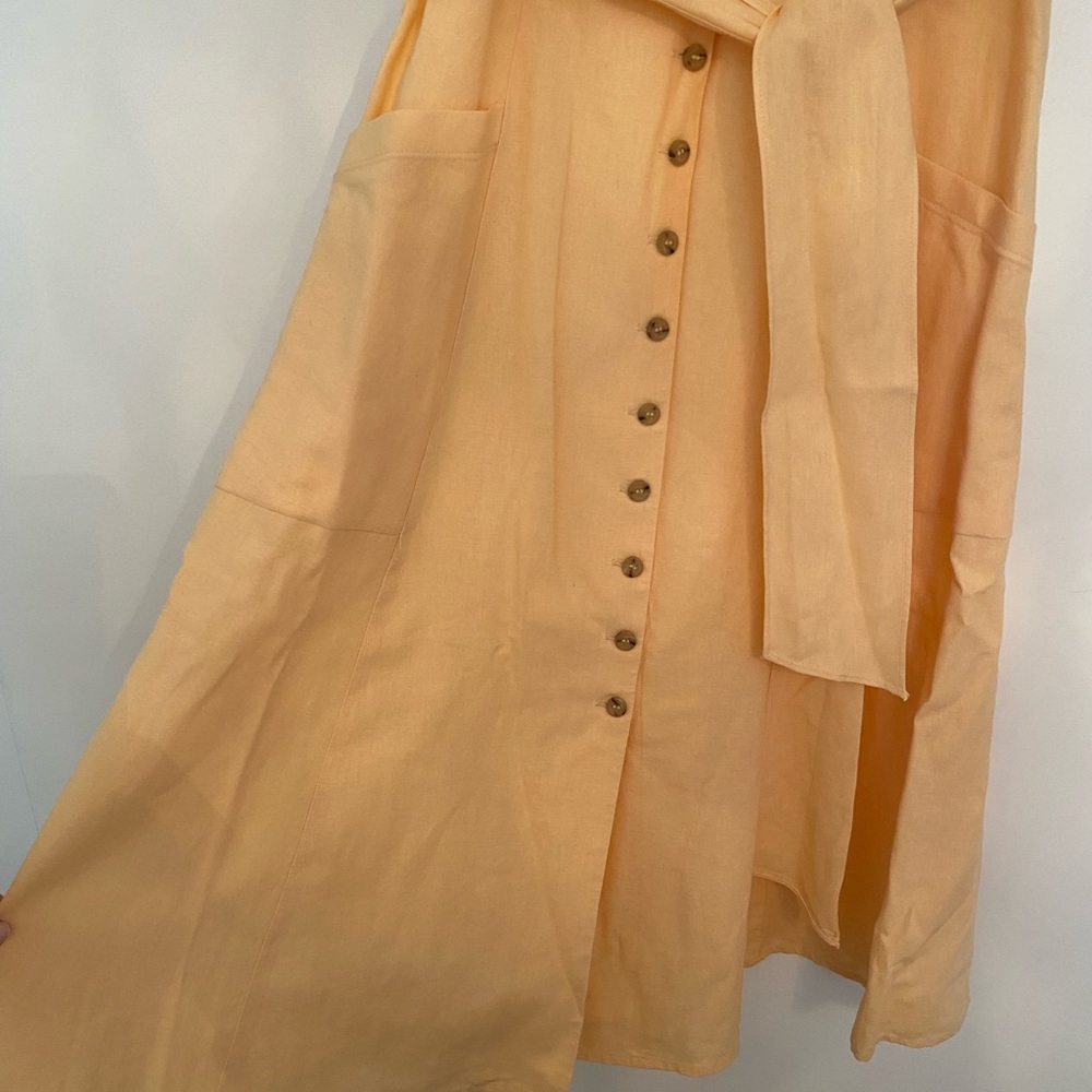 Gal Meets Glam melon linen dress - Picture 8 of 9